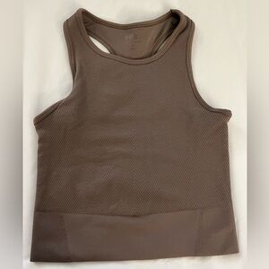 Abercrombie & Fitch YPB Seamless Core Ribbed Scuba Tank - Taupe